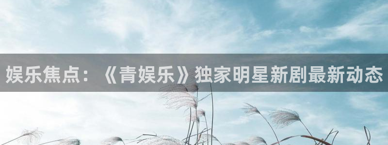 彩名堂全天免费计划官网：娱乐焦点：《青娱乐》独家明星新剧最新动态